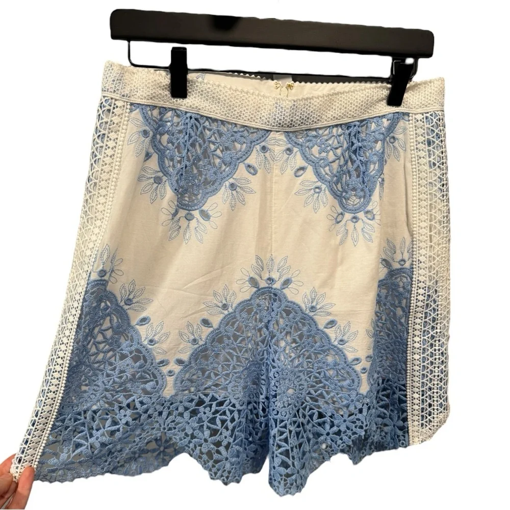 EVARAE Layla‎ Cotton Lace embroidered Shorts 10